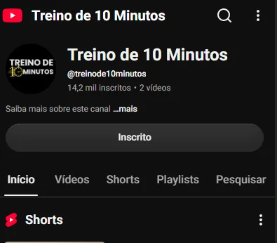 Canal no YouTube